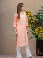 Load image into Gallery viewer, Seva Chikan Hand Embroidered Cotton Lucknowi Chikankari Kurta
