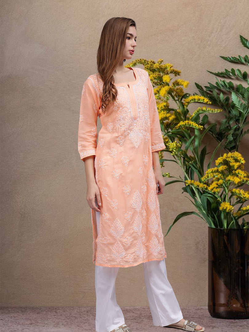 Seva Chikan Hand Embroidered Cotton Lucknowi Chikankari Kurta