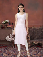 Load image into Gallery viewer, Seva Chikan Hand Embroidered Georgette Lucknowi Chikan Kurti With Slip