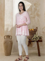 Load image into Gallery viewer, Seva Chikan Hand Embroidered Georgette Lucknowi Chikan Top

