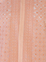 Load image into Gallery viewer, Seva Chikan Hand Embroidered Peach Cotton Lucknowi Chikan Kurti SCL1211
