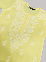 Load image into Gallery viewer, Seva Chikan Hand Embroidered  Terivoil Cotton Lucknowi Chikan Kurta