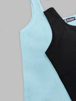 Load image into Gallery viewer, Seva Chikan Long Slips Combo Of Black (Pack of 2)