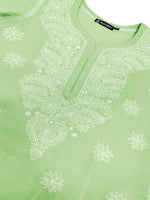 Load image into Gallery viewer, Seva Chikan Hand Embroidered Cotton Lucknowi Chikankari Kurta