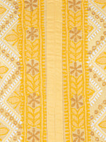 Load image into Gallery viewer, Seva Chikan Hand Embroidered Yellow Cotton Lucknowi Chikan Kurti SCL1219
