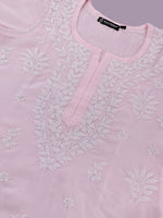 Load image into Gallery viewer, Seva Chikan Hand Embroidered Terivoil Cotton Lucknowi Chikankari Kurta