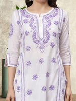 Load image into Gallery viewer, Seva Chikan Hand Embroidered Cotton Chikankari kurta