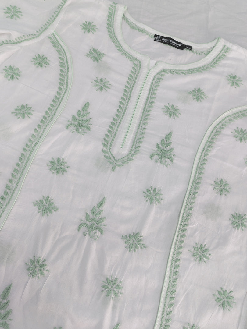 Seva Chikan Hand Embroidered Cotton Lucknowi Chikankari Kurta