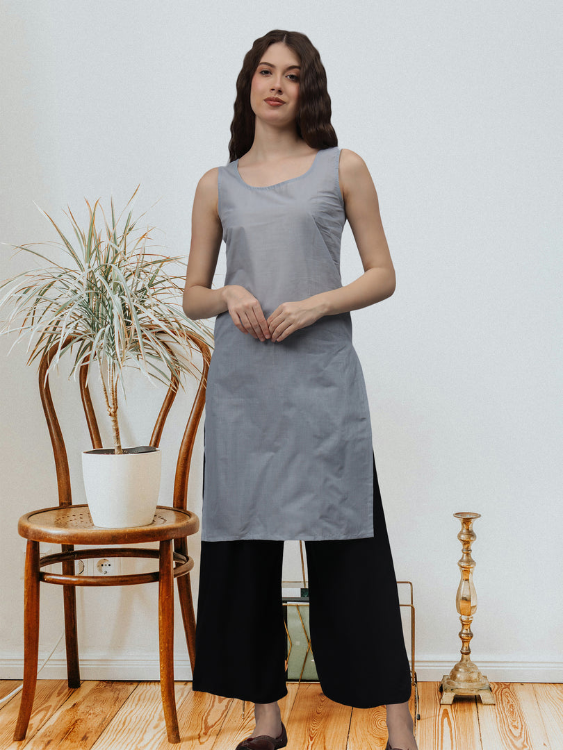 Seva Chikan Hand Embroidered Georgette Lucknowi Chikankari Kurta With Inner