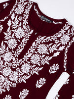 Load image into Gallery viewer, Seva Chikan Hand Embroidered Muslin Lucknowi Chikankari Kurta
