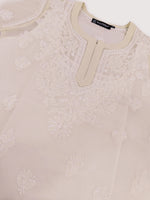 Load image into Gallery viewer, Seva Chikan Hand Embroidered Georgette Lucknowi Chikankari Top With Slip