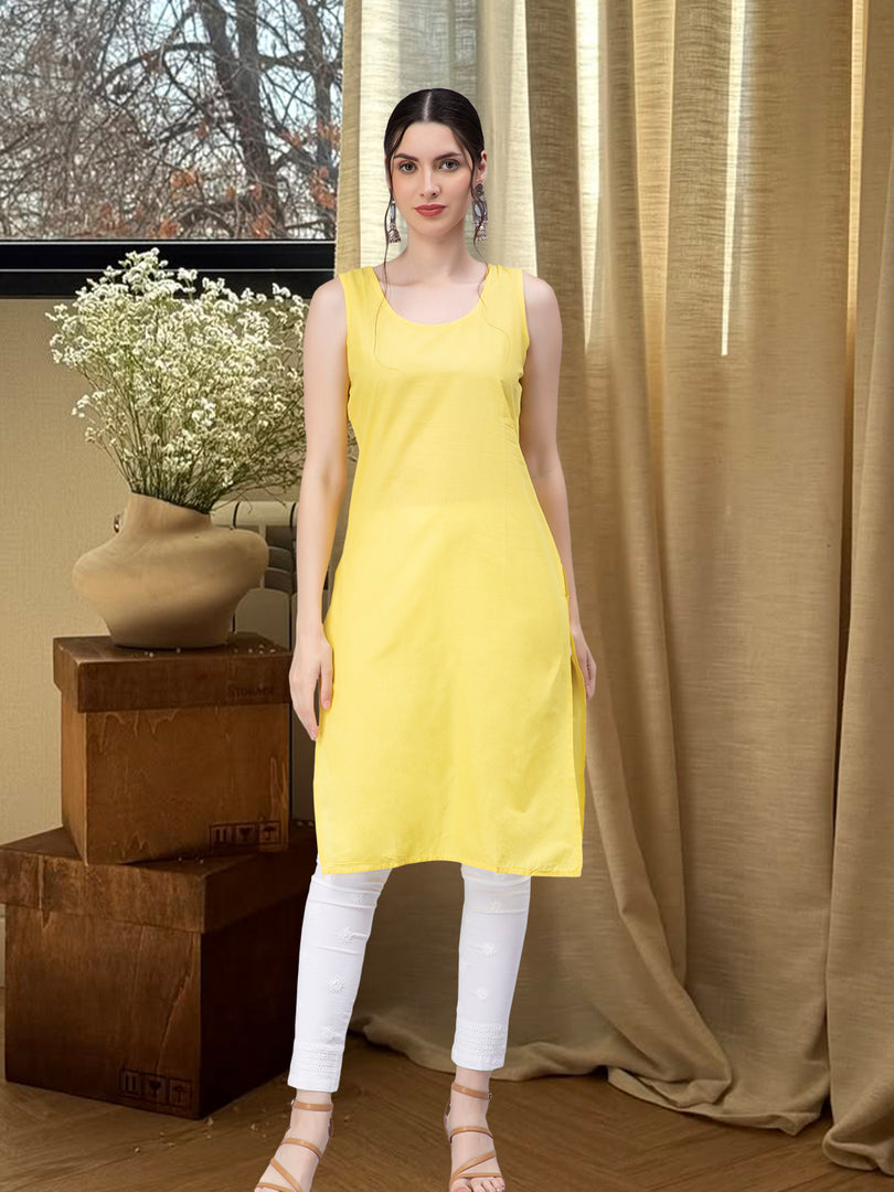 Seva Chikan Hand Embroidered Georgette Chikankari Kurta With Matching Slip