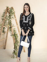 Load image into Gallery viewer, Seva Chikan Hand Embroidered Cotton Lucknowi Chikan Top