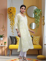 Load image into Gallery viewer, Seva Chikan Hand Embroidered Terivoil Cotton Lucknowi Chikankari Kurta