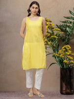 Load image into Gallery viewer, Seva Chikan Hand Embroidered Georgette Lucknowi Chikankari Kurta With Slip