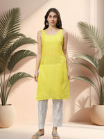 Load image into Gallery viewer, Seva Chikan Hand Embroidered Georgette Lucknowi Chikankari Kurta With Slip