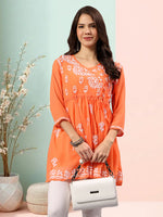 Load image into Gallery viewer, Seva Chikan Hand Embroidered Georgette Lucknowi Chikan Top