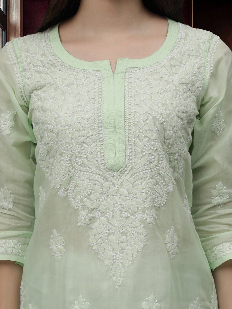 Seva Chikan Hand Embroidered Cotton Lucknowi Chikankari Kurta
