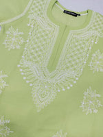 Load image into Gallery viewer, Seva Chikan Hand Embroidered Terivoil Cotton Lucknowi Chikan Kurti