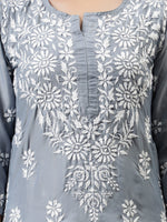 Load image into Gallery viewer, Seva Chikan Hand Embroidered Muslin Lucknowi Chikankari Kurta
