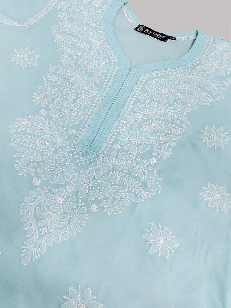 Seva Chikan Hand Embroidered Cotton Lucknowi Chikankari Kurta
