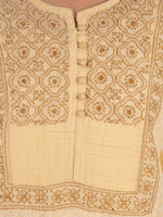 Load image into Gallery viewer, Seva Chikan Hand Embroidered Beige Cotton Lucknowi Chikankari Kurta-SCL0932
