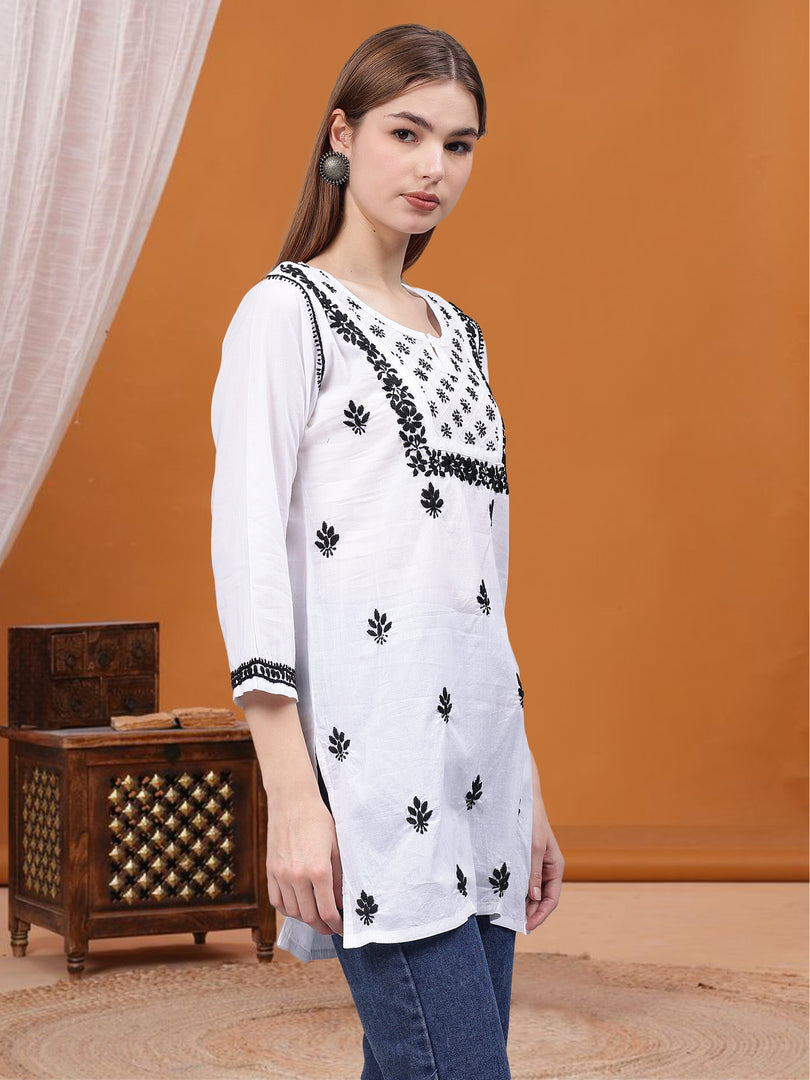 Seva Chikan Hand Embroidered Cotton Lucknowi Chikankari Top