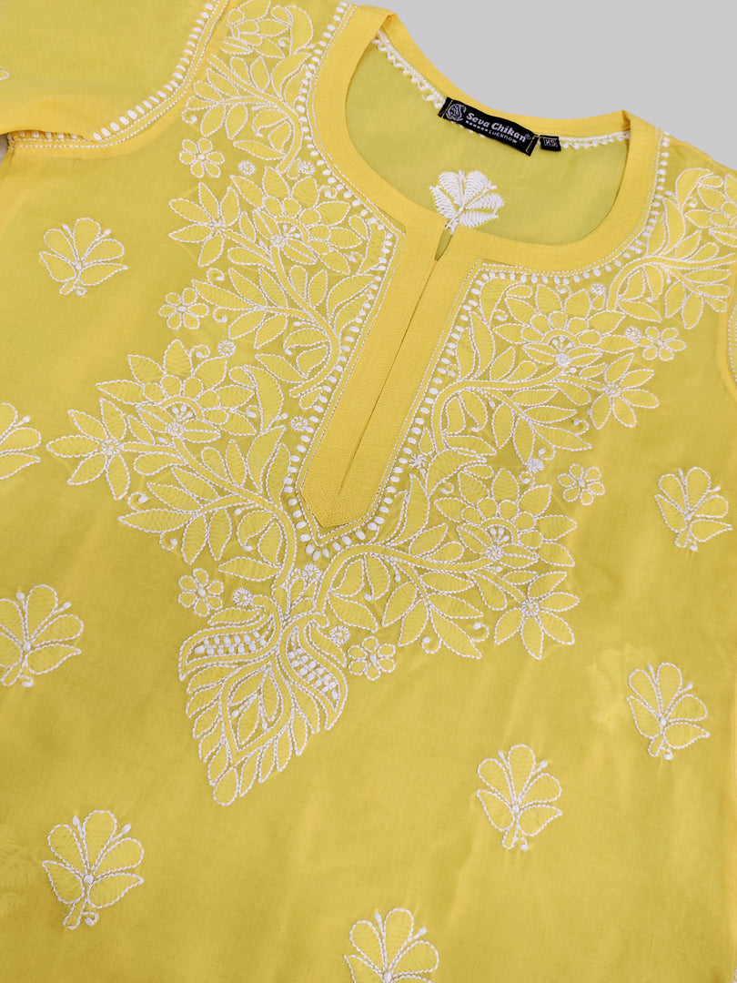 Seva Chikan Hand Embroidered Cotton Lucknowi Chikankari Kurta