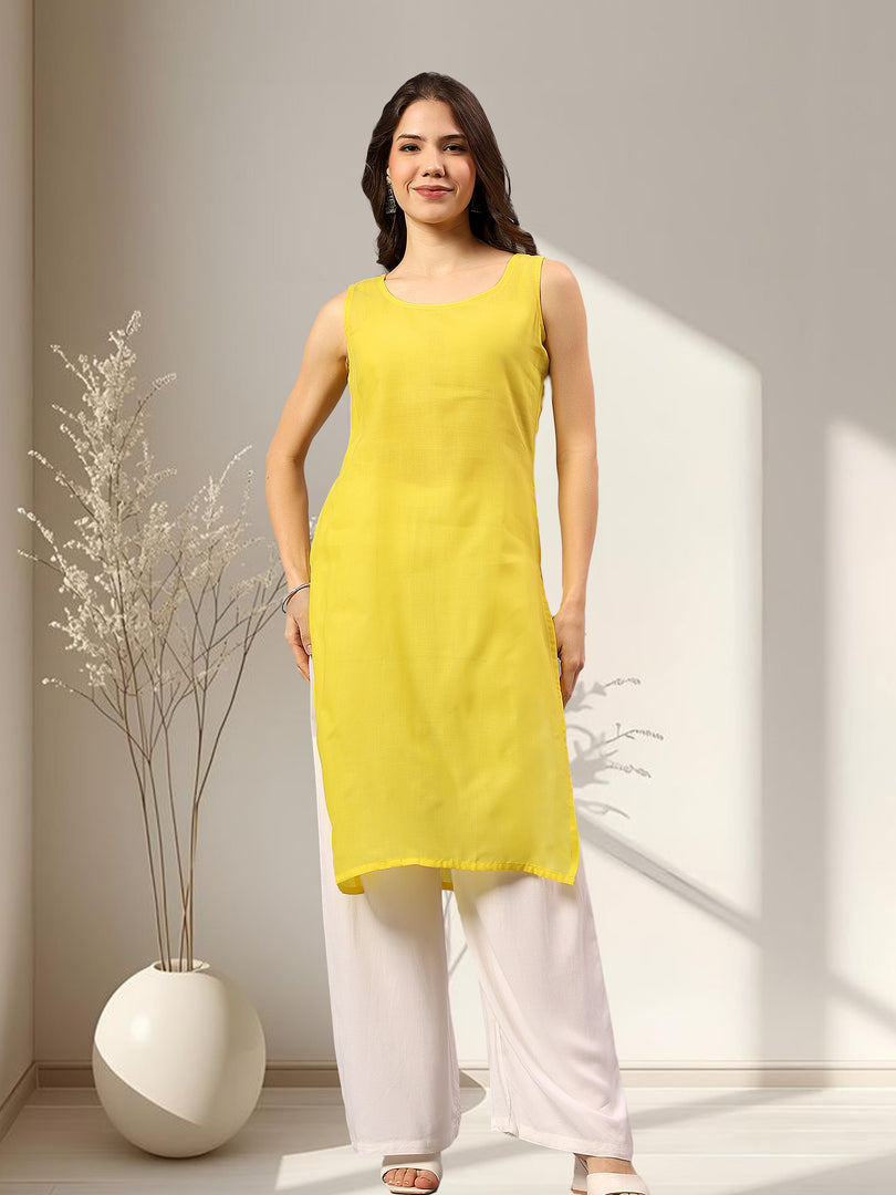 Seva Chikan Hand Embroidered Georgette Lucknowi Chikankari Kurta With Slip