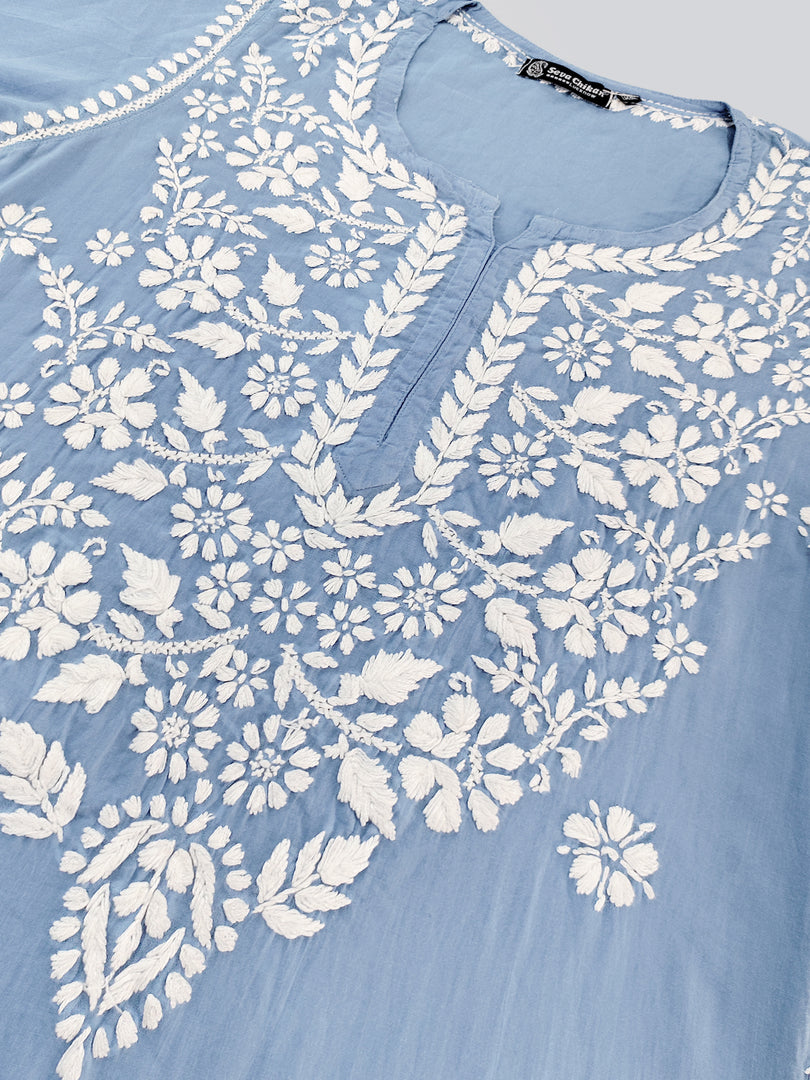 Seva Chikan Hand Embroidered Modal Cotton Lucknowi Chikankari Kurta