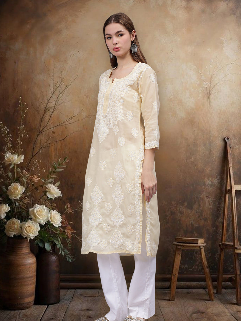 Seva Chikan Hand Embroidered Cotton Lucknowi Chikankari Kurta