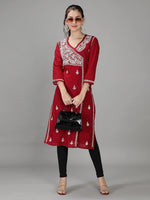 Load image into Gallery viewer, Seva Chikan Hand Embroidered Cotton Chikankari kurta
