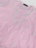 Load image into Gallery viewer, Seva Chikan Hand Embroidered Georgette Lucknowi Chikankari Top With Slip