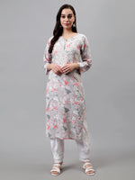 Load image into Gallery viewer, Seva Chikan Hand Embroidered Lucknowi Chikankari White Cotton Afghani Salwar SCL11031
