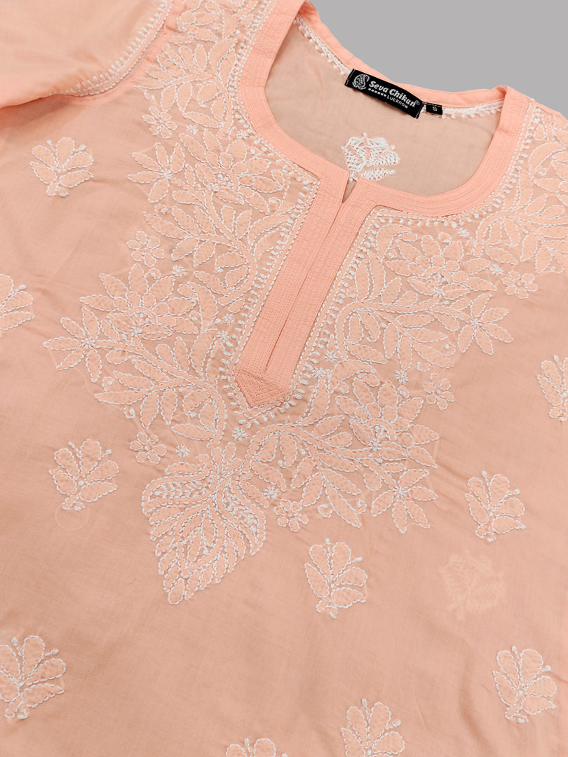 Seva Chikan Hand Embroidered Cotton Lucknowi Chikankari Kurta