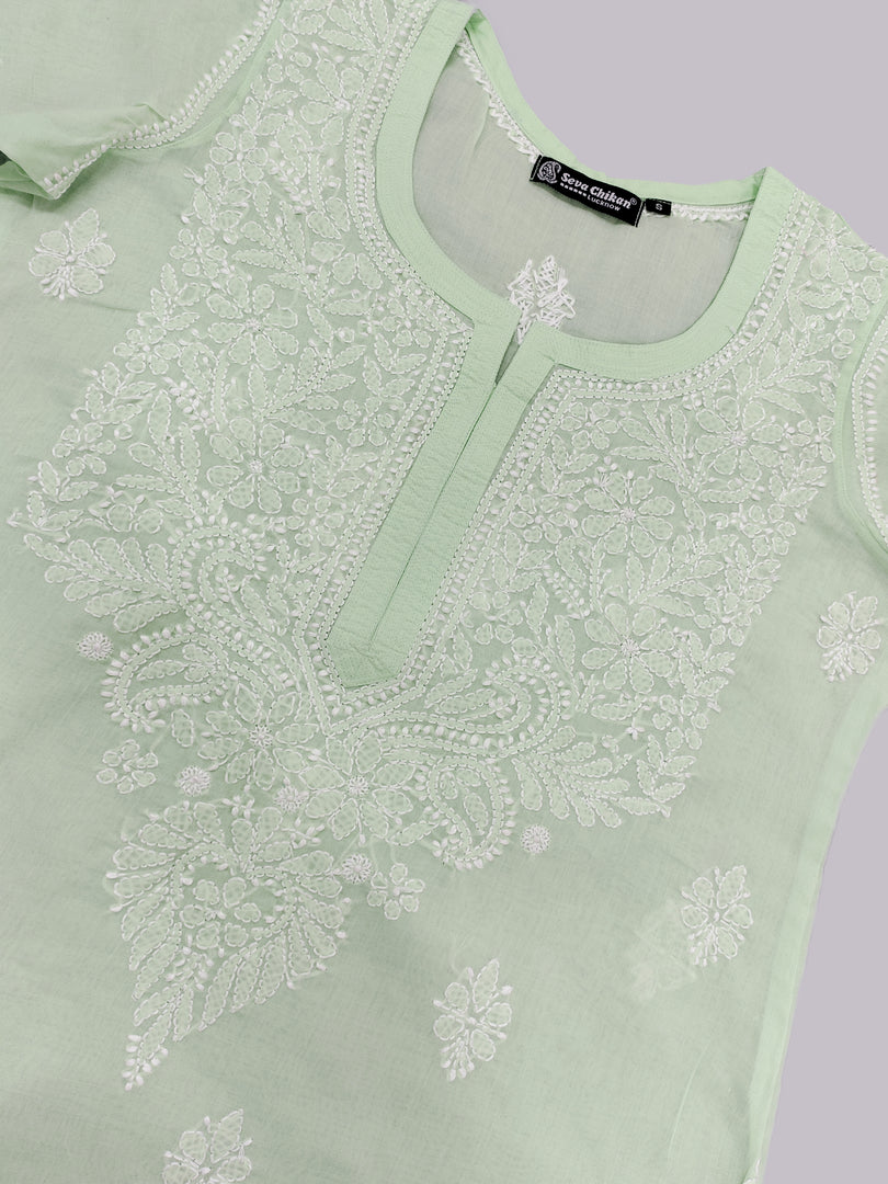 Seva Chikan Hand Embroidered Cotton Lucknowi Chikankari Kurta