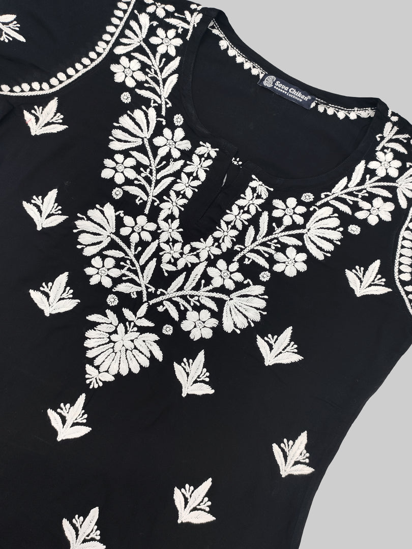 Seva Chikan Hand Embroidered Modal Lucknowi Chikan Top