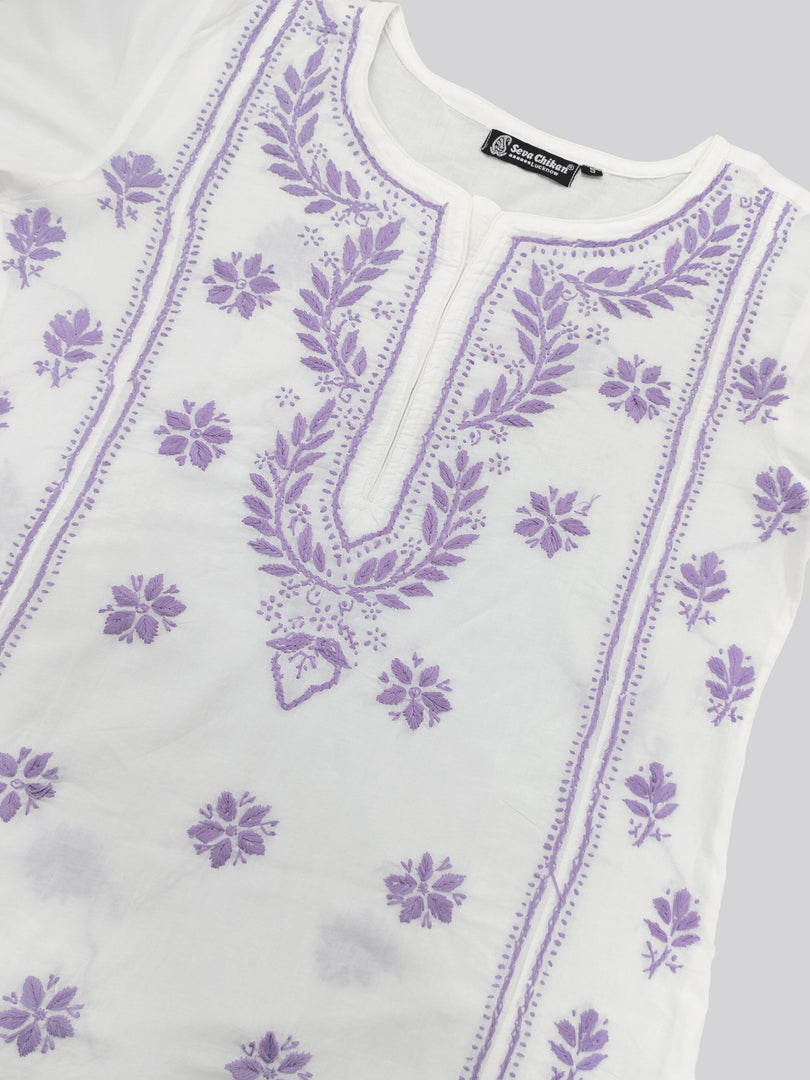 Seva Chikan Hand Embroidered Cotton Chikankari kurta