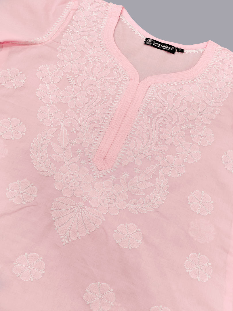 Seva Chikan Hand Embroidered Cotton Lucknowi Chikankari Kurta