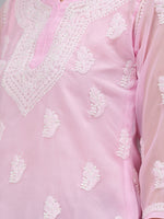 Load image into Gallery viewer, Seva Chikan Hand Embroidered Georgette Lucknowi Chikankari Top With Slip