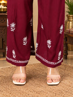 Load image into Gallery viewer, Seva Chikan Hand Embroidered Rayon Lucknowi Chikankari Kurta Set