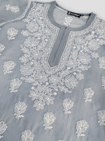 Load image into Gallery viewer, Seva Chikan Hand Embroidered Georgette Lucknowi Chikankari Kurta With Inner