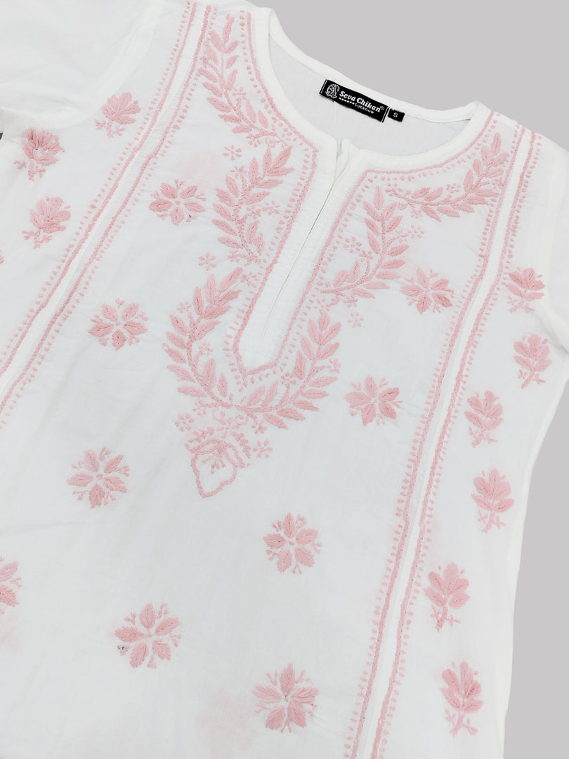 Seva Chikan Hand Embroidered Cotton Chikankari kurta