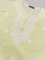 Load image into Gallery viewer, Seva Chikan Hand Embroidered  Georgette Lucknowi Chikankari kurta with Slip