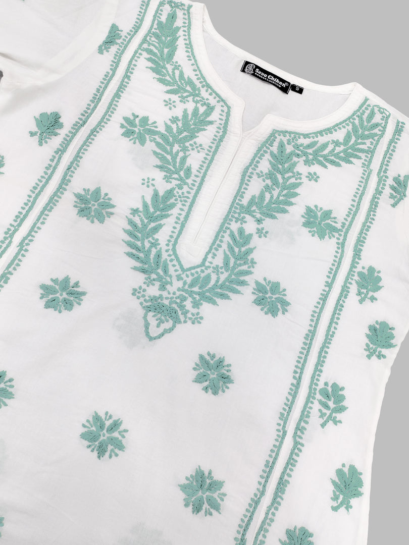 Seva Chikan Hand Embroidered Cotton Chikankari kurta
