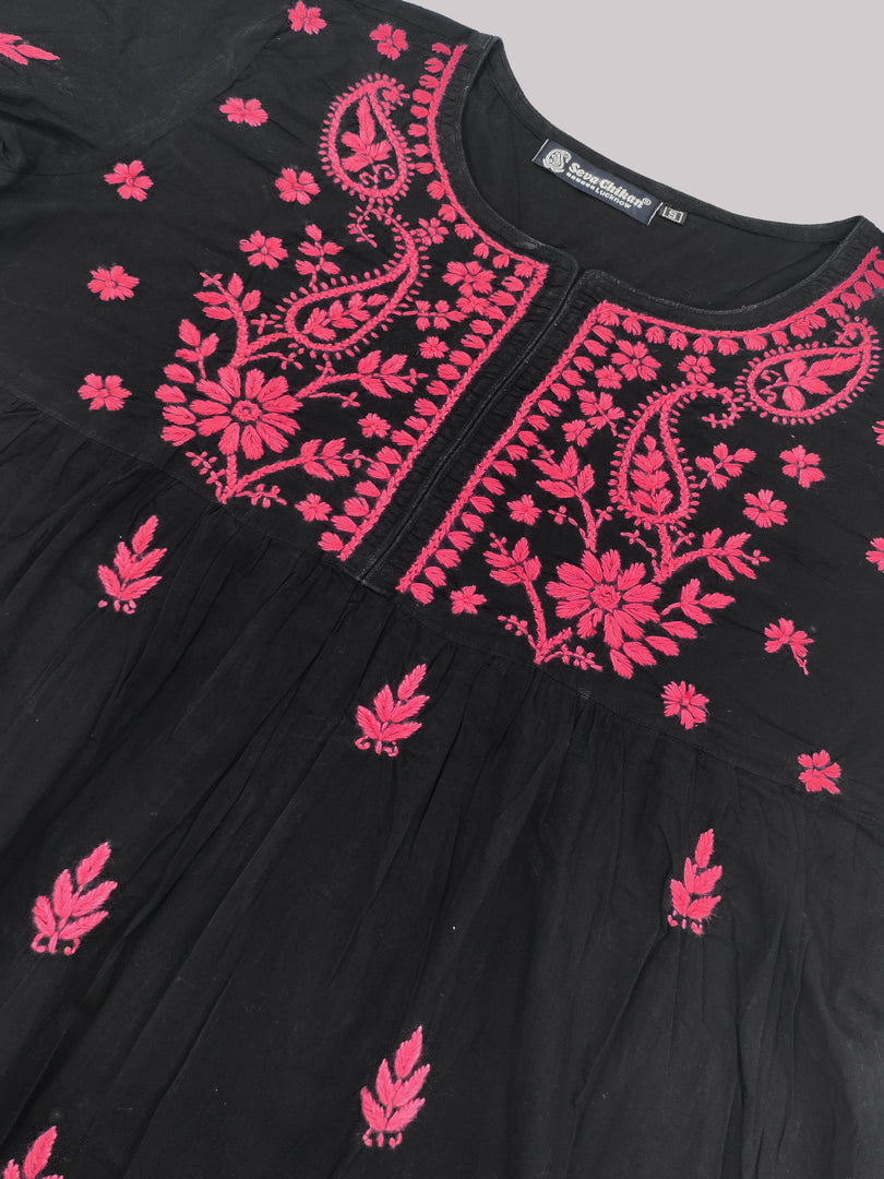 Seva Chikan Hand Embroidered Cotton Lucknowi Chikan Top