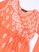 Load image into Gallery viewer, Seva Chikan Hand Embroidered Georgette Lucknowi Chikan Top