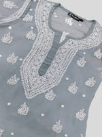 Load image into Gallery viewer, Seva Chikan Hand Embroidered Georgette Lucknowi Chikankari Kurta With Inner