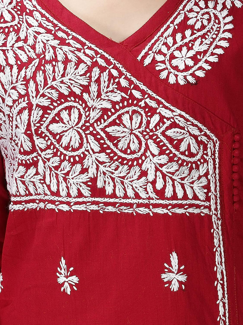 Seva Chikan Hand Embroidered Cotton Chikankari kurta