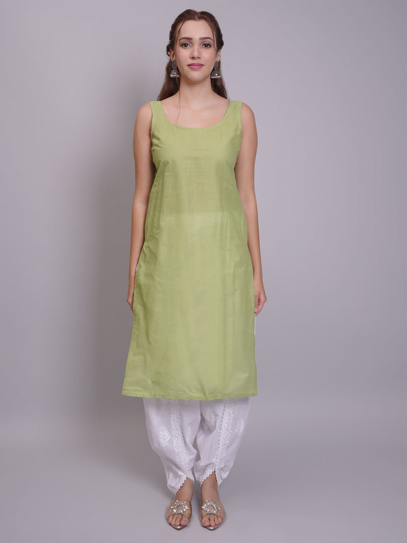 Seva Chikan Hand Embroidered Georgette Lucknowi Chikankari Kurta With Slip-SCL4679